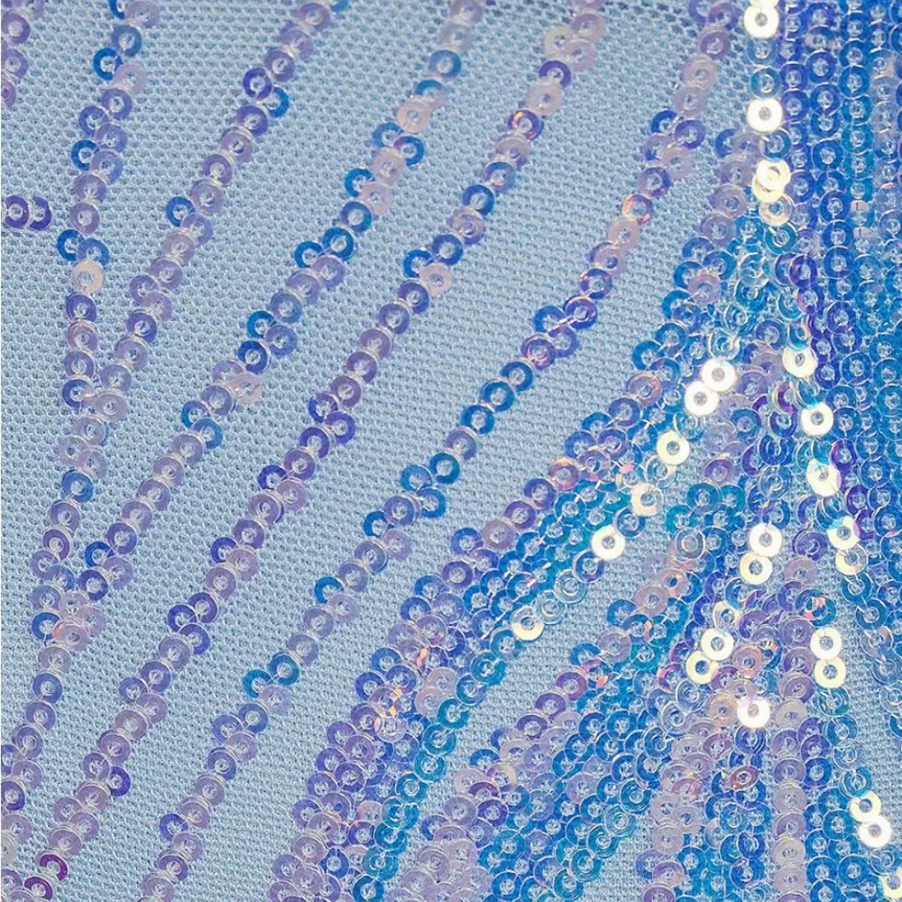 Sky blue iridescent prom dress / formal dress was used for 4 hours. No tags - Picture 8 of 10